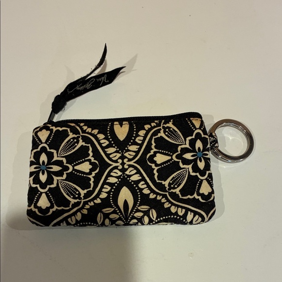 Vera Bradley Black and Cream Floral Coin Purse - Picture 2 of 2